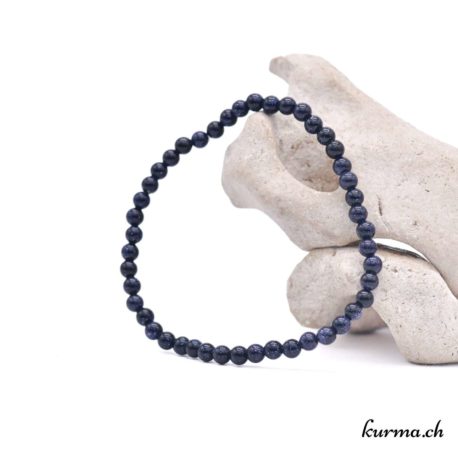 Bracciale Rivière d&#039;or bleu 4 mm