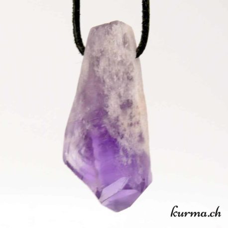 Améthyste en cristal - Collier en pierre percée