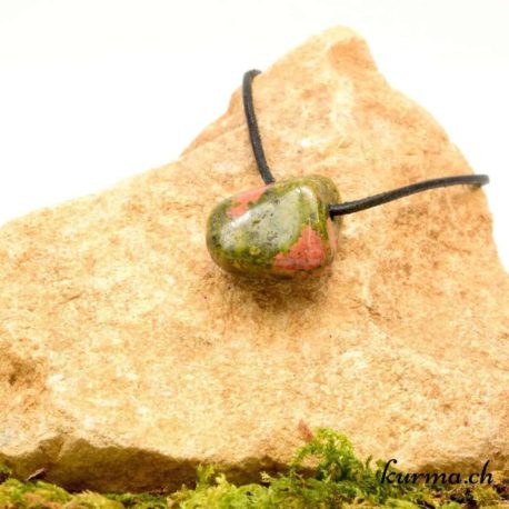 Unakite - Collier en pierre percée