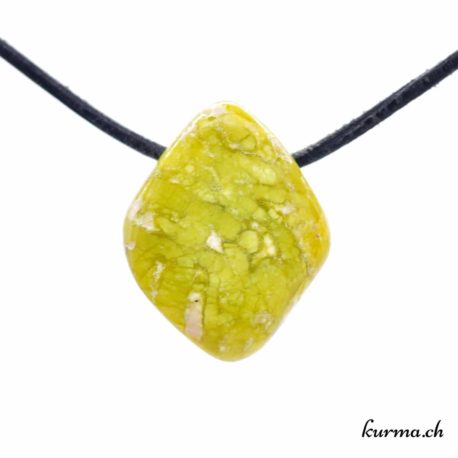 Lizardite bijou en pierre percée