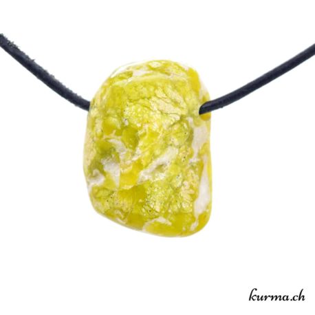 Lizardite durchbohrte Steinkette