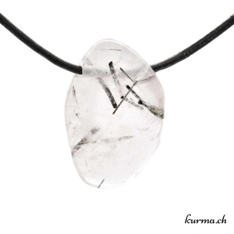Quarz-Turmalin - Anhänger aus durchbohrtem Stein