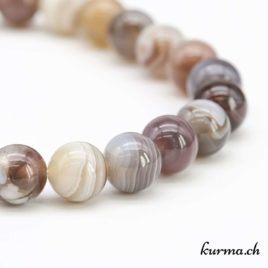 Bracelet Agate du Botswana 8-8.5mm