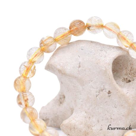 Bracciale in quarzo rutilo 7,5-8 mm
