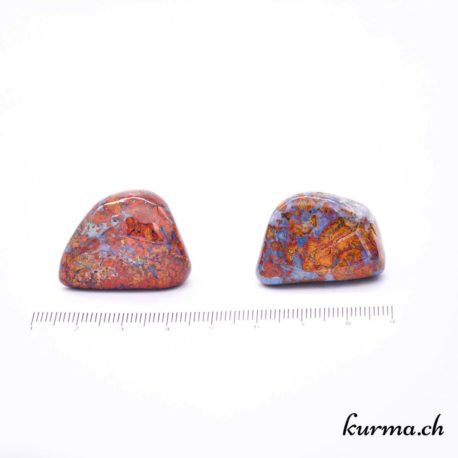 Gefleckter Jaspis und Chalcedon - Trommelstein - Größe S