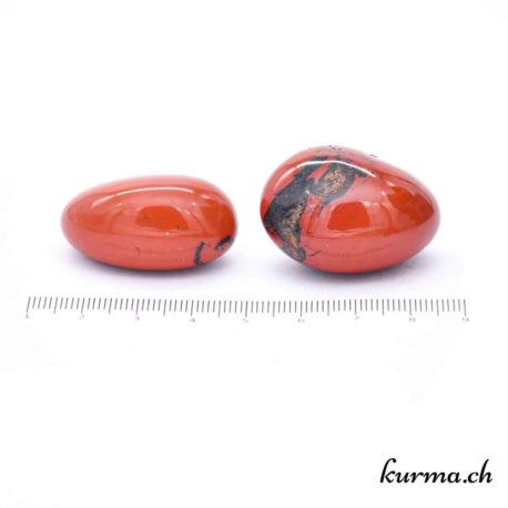 Jaspe rouge arrondi - Pierre roulée - Taille L