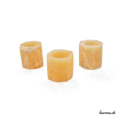 Bougeoir en Calcite jaune