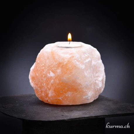 Kerzenhalter aus Himalaya-Salzstein - 400g