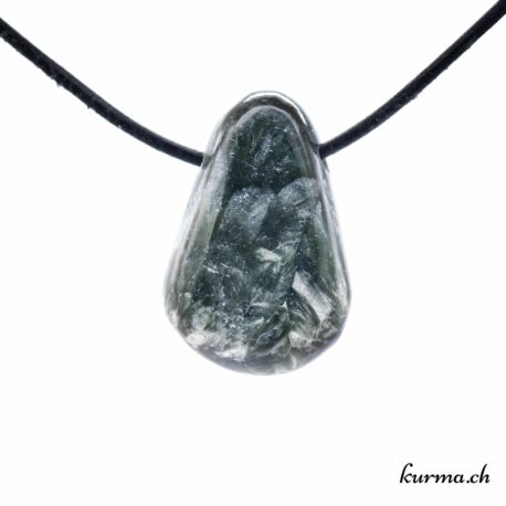 Séraphinite - Pendentif en pierre percée
