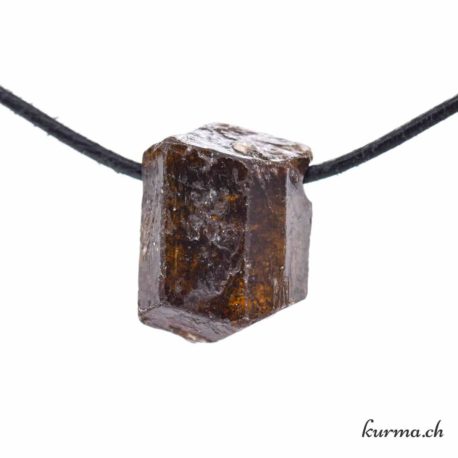 Collana con pietra forata in tormalina marrone &quot;Dravite