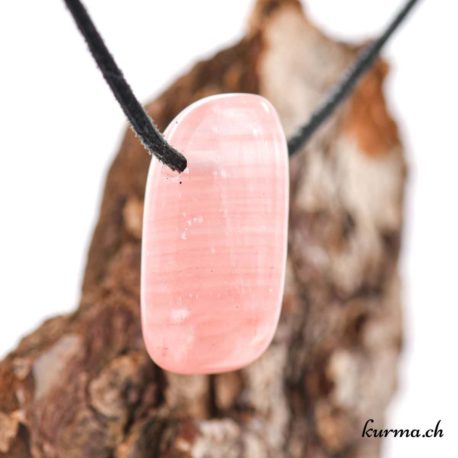 Calcite apricot - Pierced stone pendant