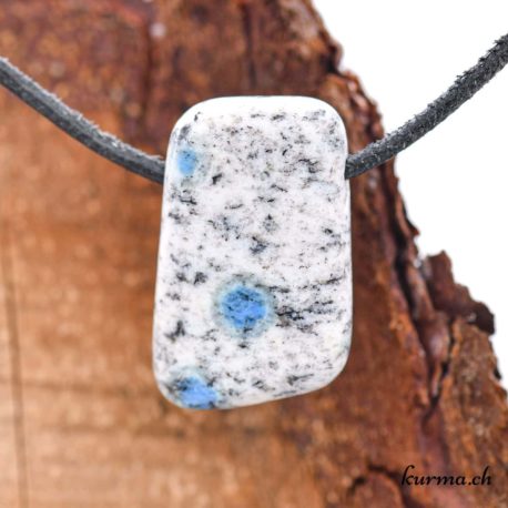 Diaspro K2 - Azurite e granito - Ciondolo in pietra traforata