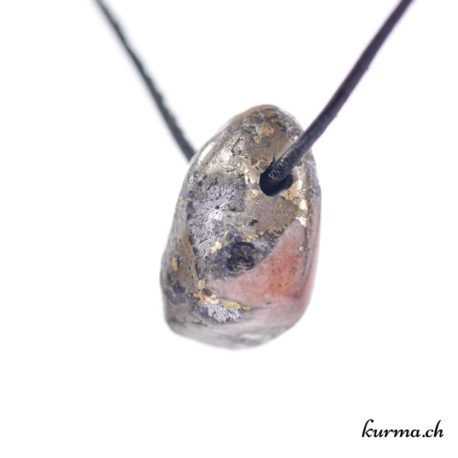 Pyrite et Triplite et Wagnérite - Bijou en pierre naturelle