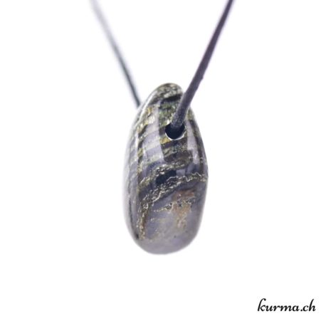 Serpentine 'Silberauge' - Collier en pierre percée