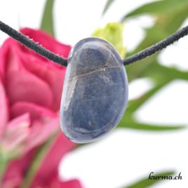 Saphir bleu - Pendentif en pierre percée - N°8580.1 • pendentif saphire 8580.1 3 Blauer Saphir - durchbohrter Steinanhänger