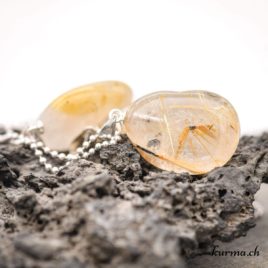 Quartz Rutile pendentif en argent 925