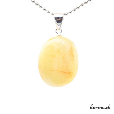 Yellow sapphire pendant silver clasp