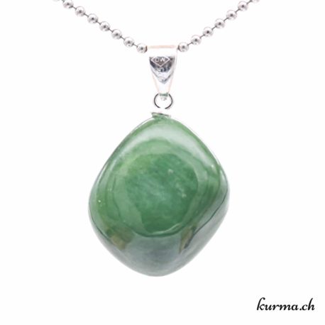 Jade néphrite collier en argent
