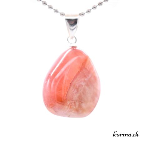 Rhodochrosite collier en argent