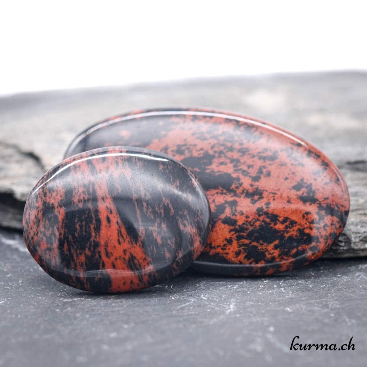 Cabochon en Obsidienne acajou