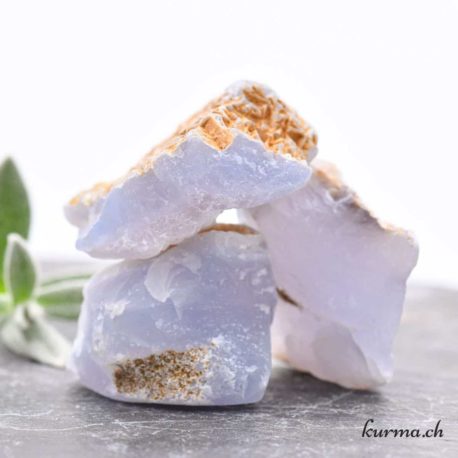 Blauer Chalcedon - Taschenrohstein - Größe M