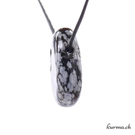 pendentif obsidienne flocon de neige