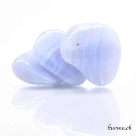 Calcédoine Bleue - Pierre roulée - Taille XS