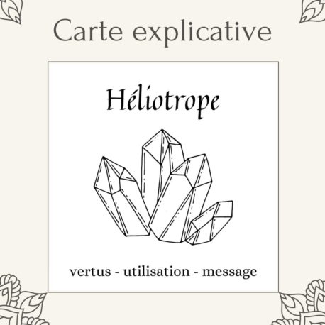 Heliotrope lithotherapy card