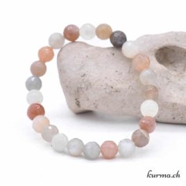 Bracelet Pierre de lune mix 8-8.5mm - Facettes