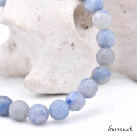 Bracciale di quarzo blu 8-8,5 mm - Sfaccettato