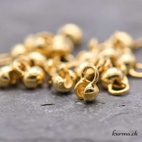 Occhiello a clip - 3,5 mm - Argento 925 dorato