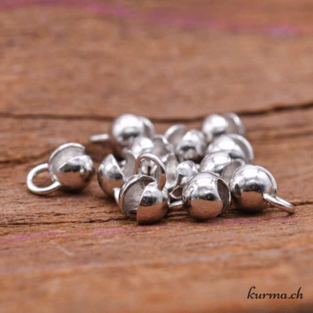 Occhiello a clip - 5mm - Argento 925 rodiato