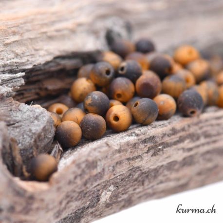 Oeil-de-tigre mat - Perles 4-4.5mm