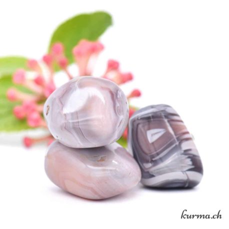 Agate du Botswana rose - Pierre roulée - Taille L