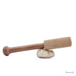 Maillet en bois et cuir - Chamois beige - 2cm