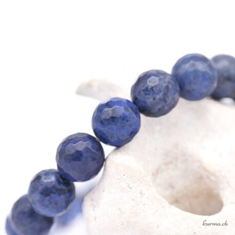 Dumortierite 10mm Bracelet - Faceted