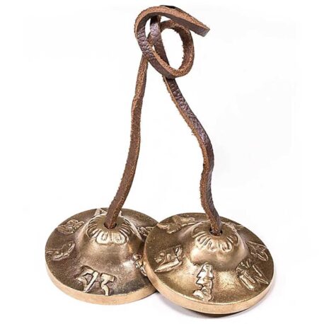 Tingsha da meditazione - Om Mani Padme Hum - 7,2 cm