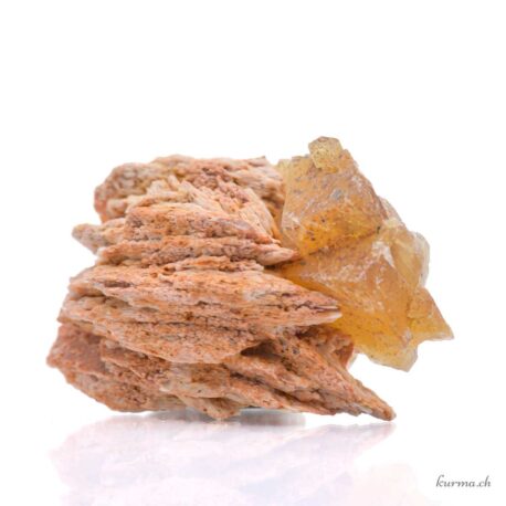 Yellow Fluorite on matrix - 98gr